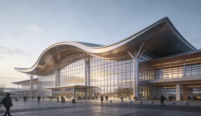 Stasion Karéta Prefabricated Héjo