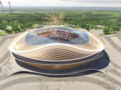 Struktur baja baja ageung pikeun stadion