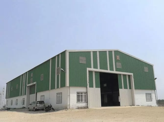 Gedong Gudang Logam Prefab Praktis sareng Éndah