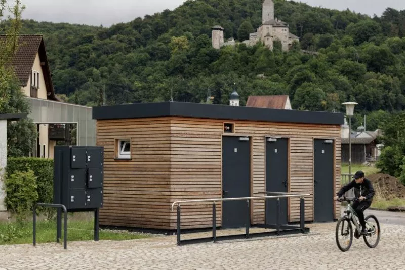 Prefabricated Steel Konstruksi Restroom Umum