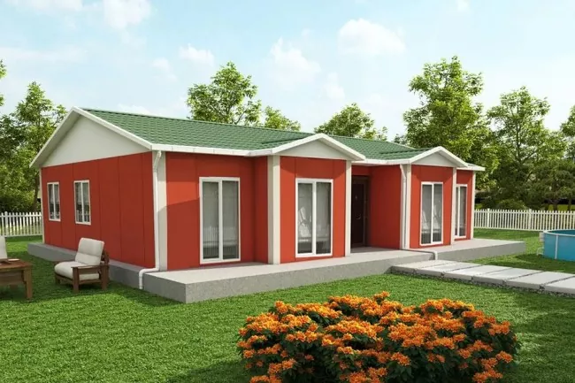 Single-Storey Prefabricated House Steel Konstruksi