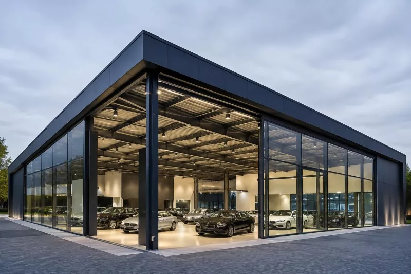 Pigura baja Car Showroom Konstruksi